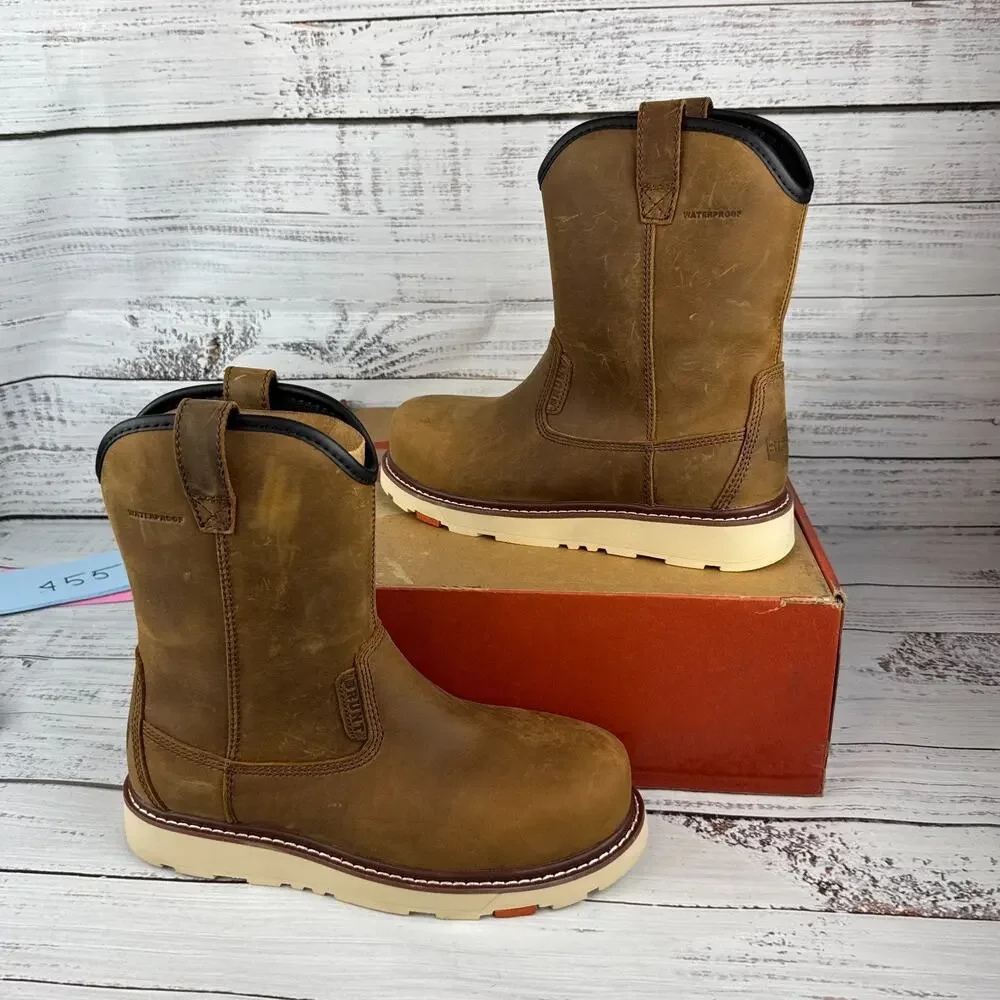 Brunt Bolduc Mens 7 D/E+ Comp Toe Waterproof Work Boots Brown